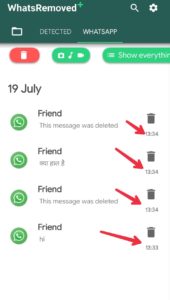 whatsapp deleted message