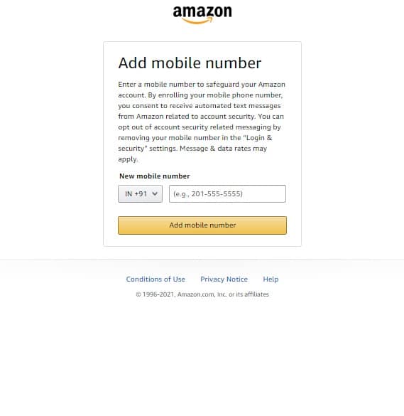 Amazon account verification